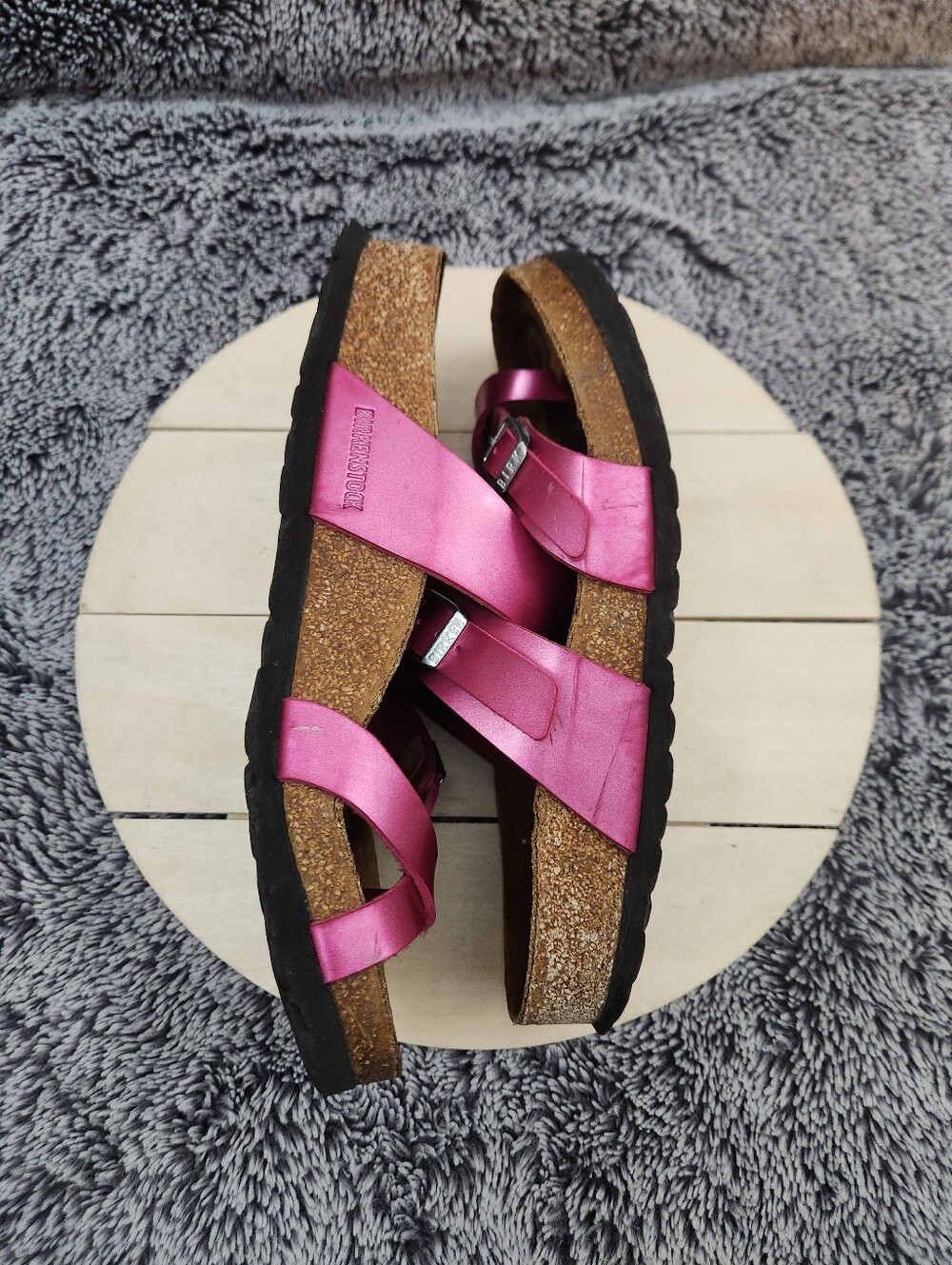 Birkenstock Mayari Icy Metallic Poppy Birko-Flor Sandals Women's Size 7 - Picture 6 of 9